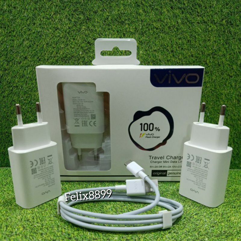 Charger Vivo Y33s Y53s Y33t Y35t Y75 T1 5G Original 18W Type C Fast Charging