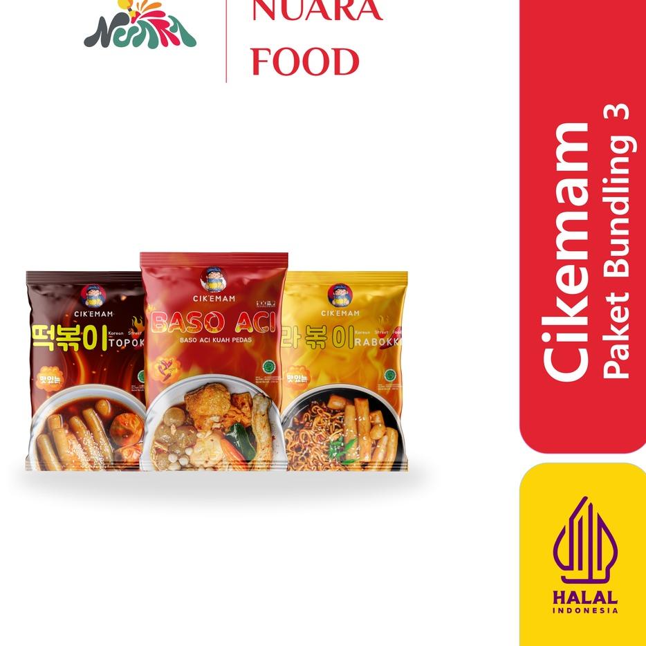 

【MEGA SALE】 CIKEMAM - PAKET BUNDLING 3 Rabokki Topokki Baso Aci Isi 3pcs Ramen Tteokbokki Tteokpokki Boci Pedas Gurih Sambal Gochujang COD Korean Food Halal