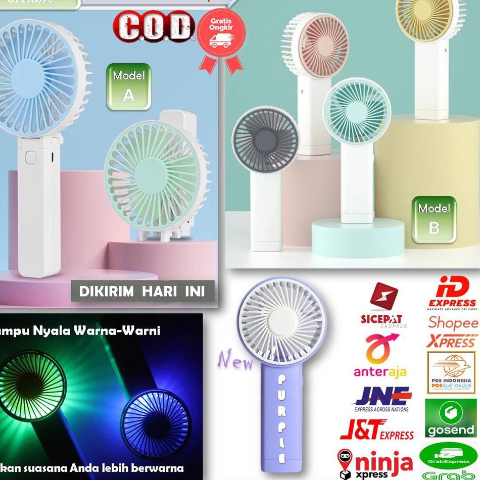 MURAH KIPAS ANGIN MINI GENGGAM LIPAT 3 SPEED FREE GANTUNGAN - MINI FAN CUTE PORTABLE - STANDING MINI