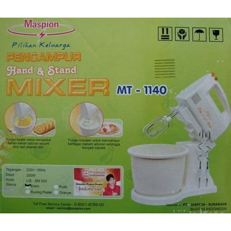 Stand Mixer Maspion MT-1140 / hand mixer maspion mt1140 200 watt