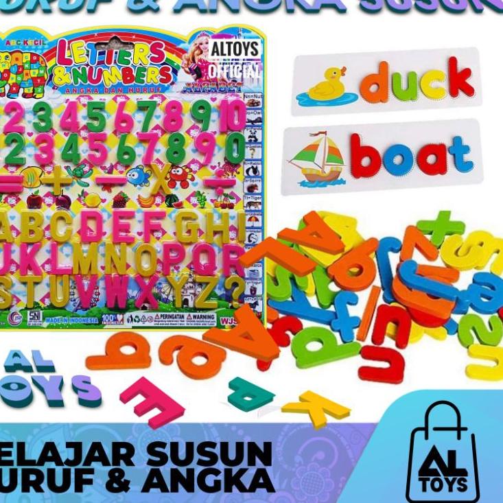 ↔ MAINAN ABC ANGKA BELAJAR SUSUN HURUF DAN ANGKA ALPABET MAGNET Huruf Hijaiyyah よ