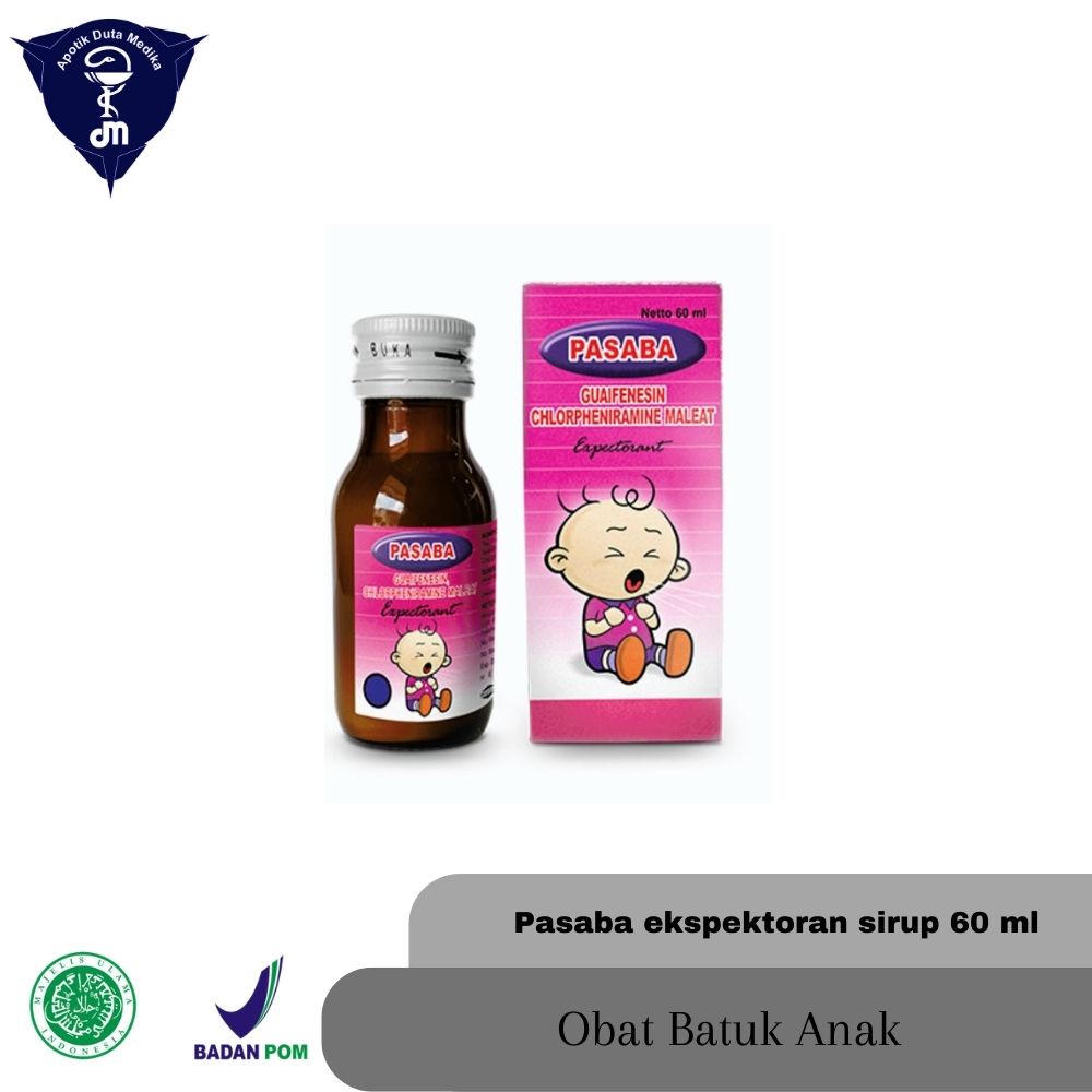 PASABA COUGH EXPECTORANT 60 ML SIRUP/OBAT BATUK BERDAHAK ANAK/BATUK ALERGI ANAK