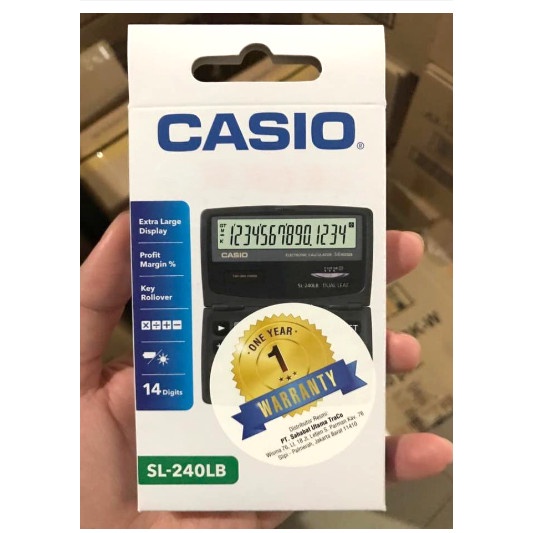 

KALKULATOR CASIO SL 240 LB ORIGINAL - 14 DIGIT - KALKULATOR LIPAT #ORIGINAL