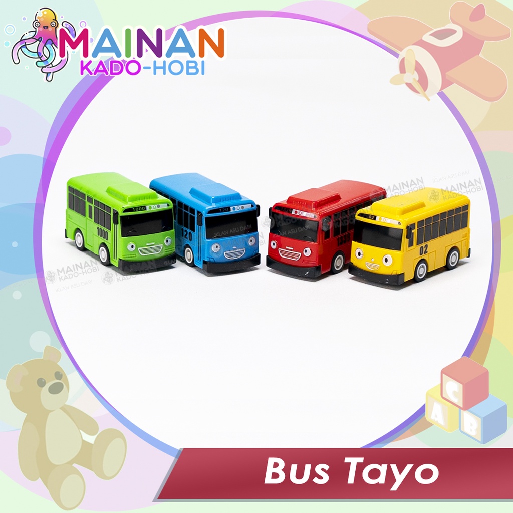 SET MAINAN ANAK MINIATUR DIECAST CAR MINI MOBIL TAYO PULL BACK