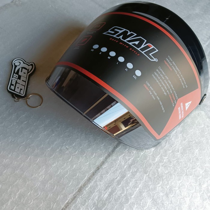 Kaca Kaca Helm Snail / Snail Visor Helm Vespa Flat F19A Smoke