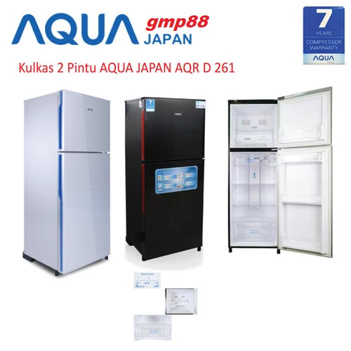 KULKAS AQUA 2 PINTU AQR-D261 (LS) 223L - SILVER khusus batam
