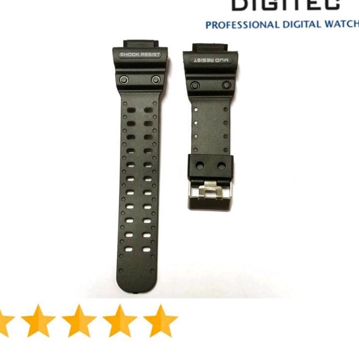 STRAP TALI JAM TANGAN DIGITEC DG 5012 T DG-5012T DG5012-T DG5012T WARNA HITAM