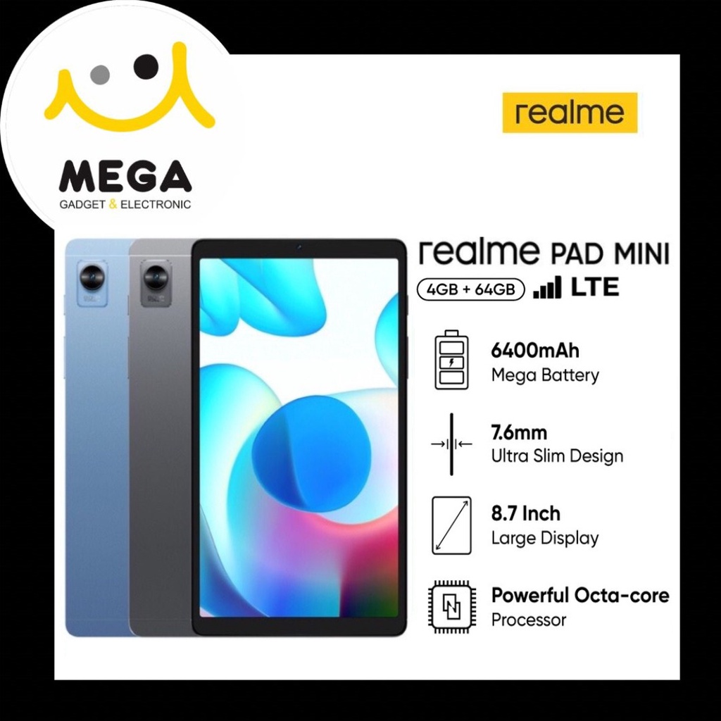 Realme Pad Mini LTE 4GB + 64GB Garansi Resmi Realme Indonesia