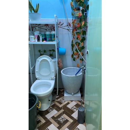 Bak mandi teraso warna putih 40*50 /bak mandi terazzo/ gentong kekinian