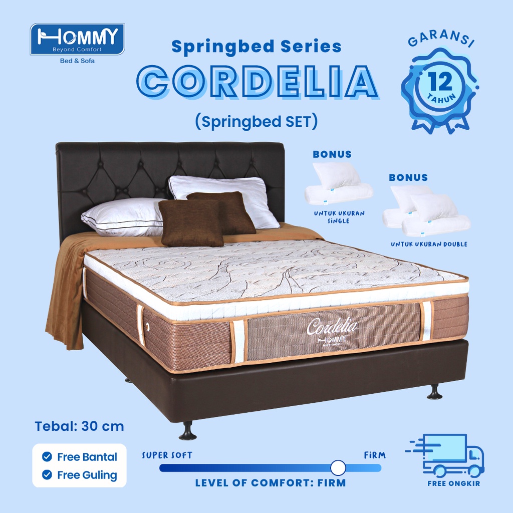 Kasur HOMMY SET Spring Bed Type CORDELIA [Spring Bed+Divan+Headboard]