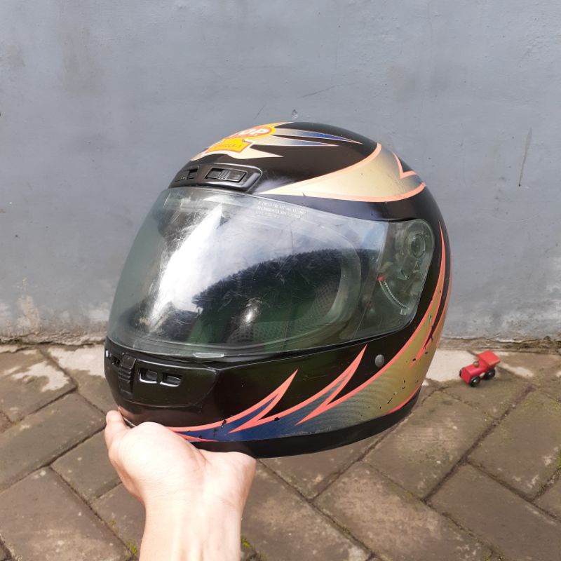 Jual helm top one helm full face helm jadul helm full face top 1