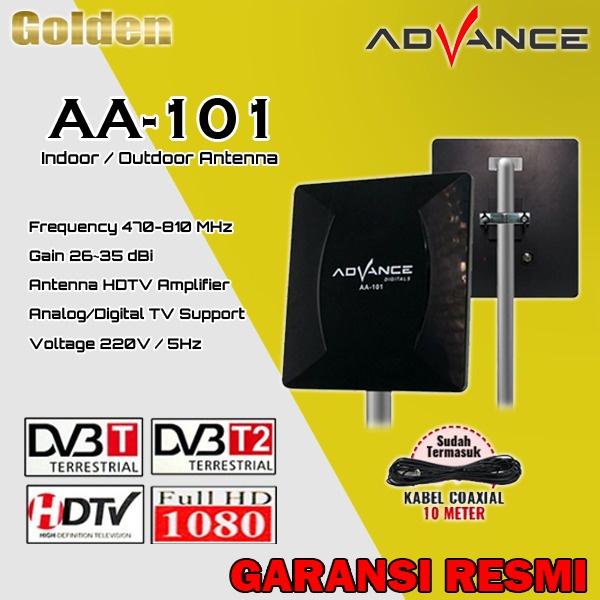 ADVANCE AA101 / AA-101 Antena TV Indoor Outdoor Digital Analog