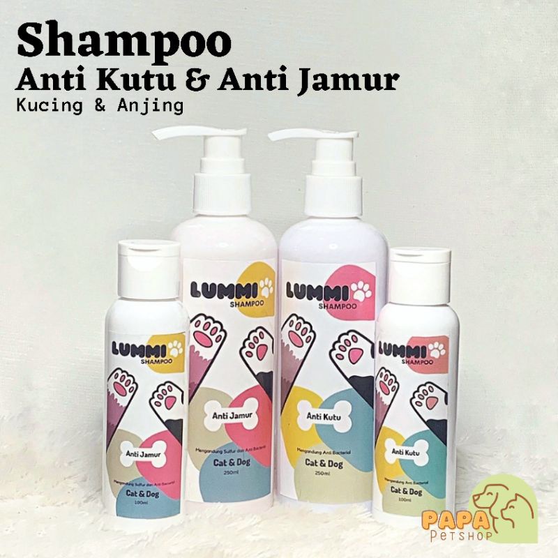 LUMMI Shampoo 250ml Anti Jamur dan Anti Kutu untuk Anjing Kucing Hewan Peliharaan