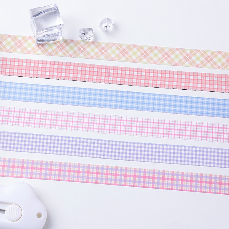 Ins Plaid Series Washi Tape Buku Pegangan Siswa Deco DIY Tape Stiker