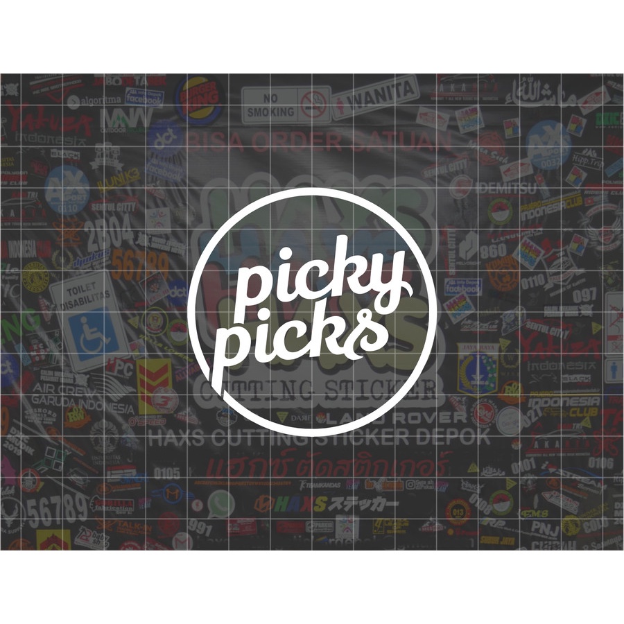 Cutting Sticker Picky Picks Ukuran 6 cm untuk motor mobil