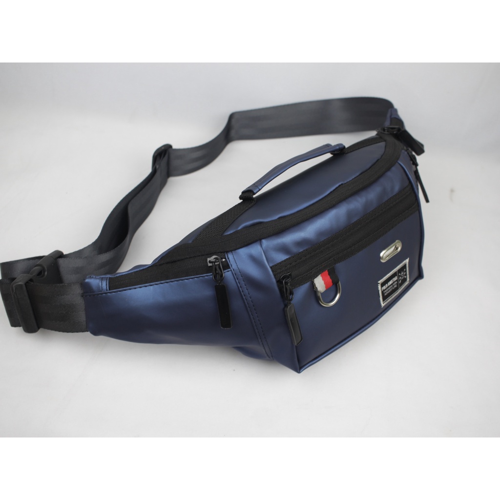 Waistbag Waterproof Polo Amstar Bahan Ballon Anti Air Best Quality Tas Pria Tas Selempang Bahu