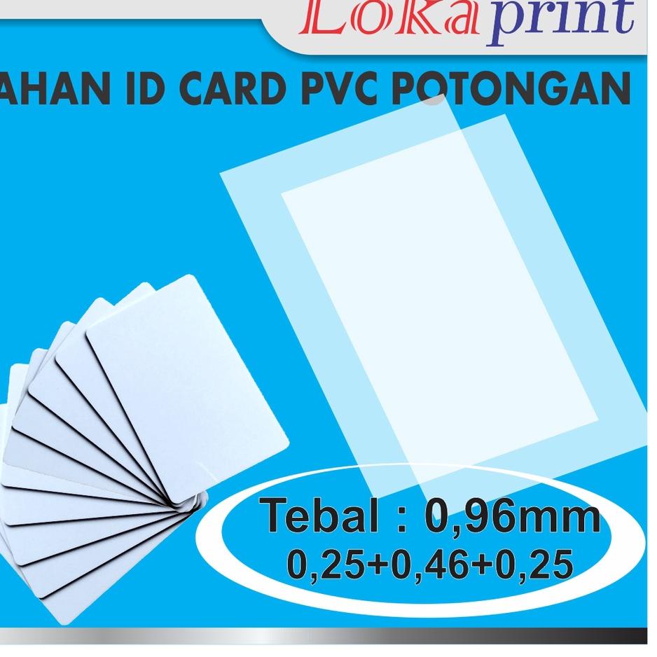 

☝ Bahan ID Card PVC 0,96mm Potongan Inkjet 10 Pcs Tinggal Print overlay printer biasa カ