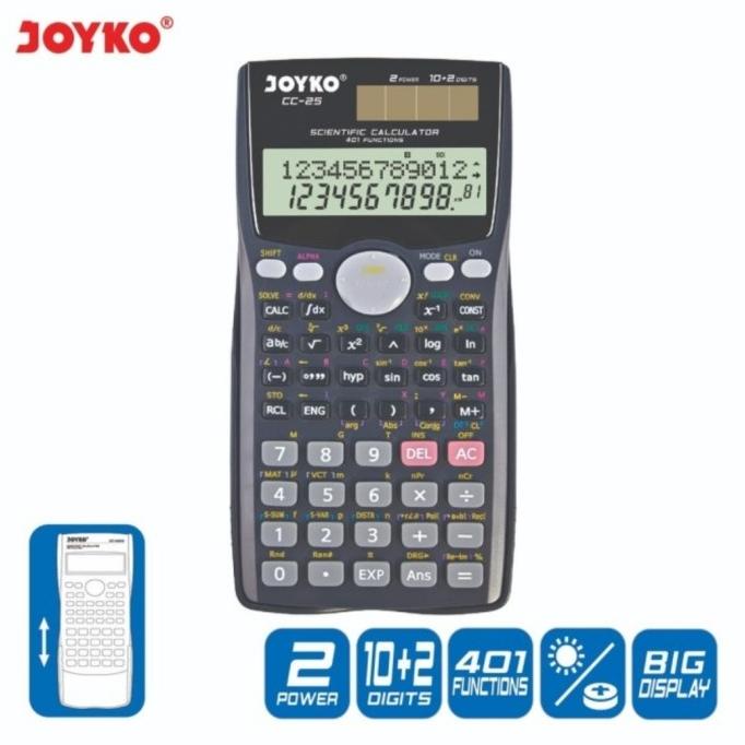

Kalkulator Ilmiah JOYKO CC25 - Scientific Calculator CC-25 Fungsi 401