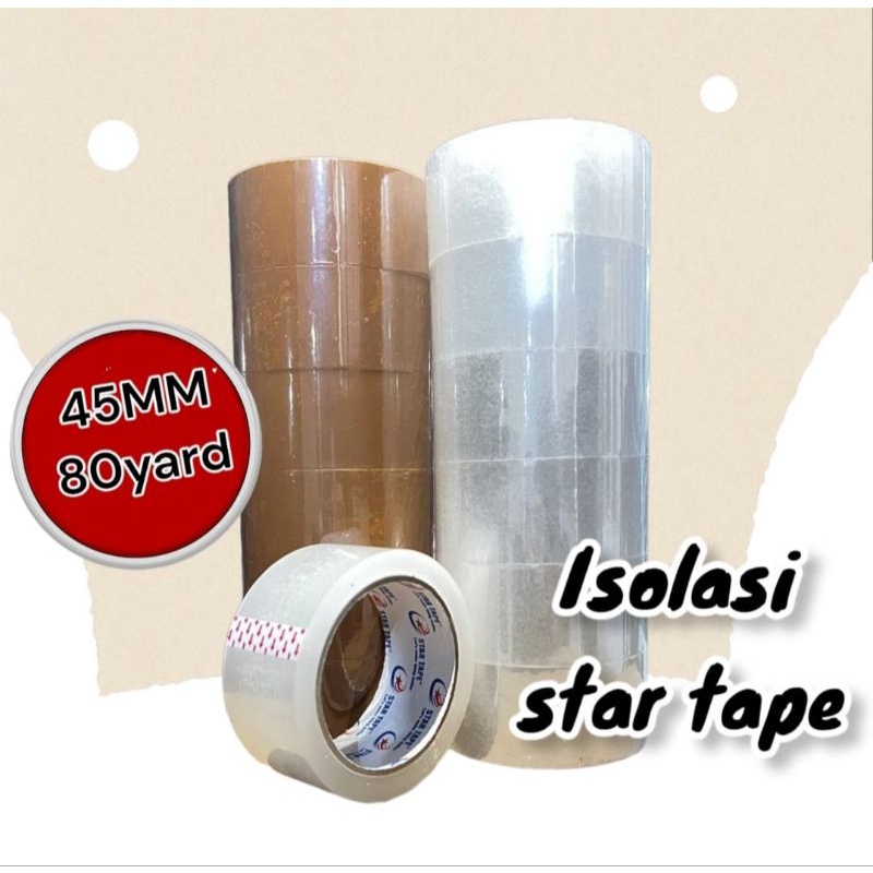 

Isolasi Lakban | Lakban Murah | Lakban Star Tape 80 Yard - 45 mm