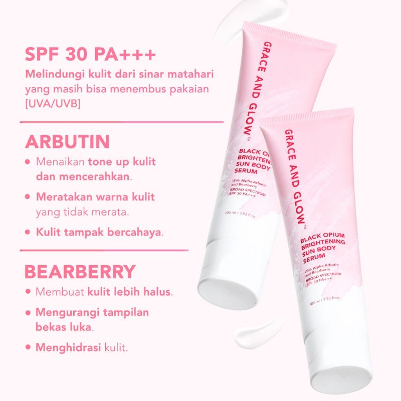 Grace and Glow Black Opium Brightening Sun Body Serum SPF30 100ML