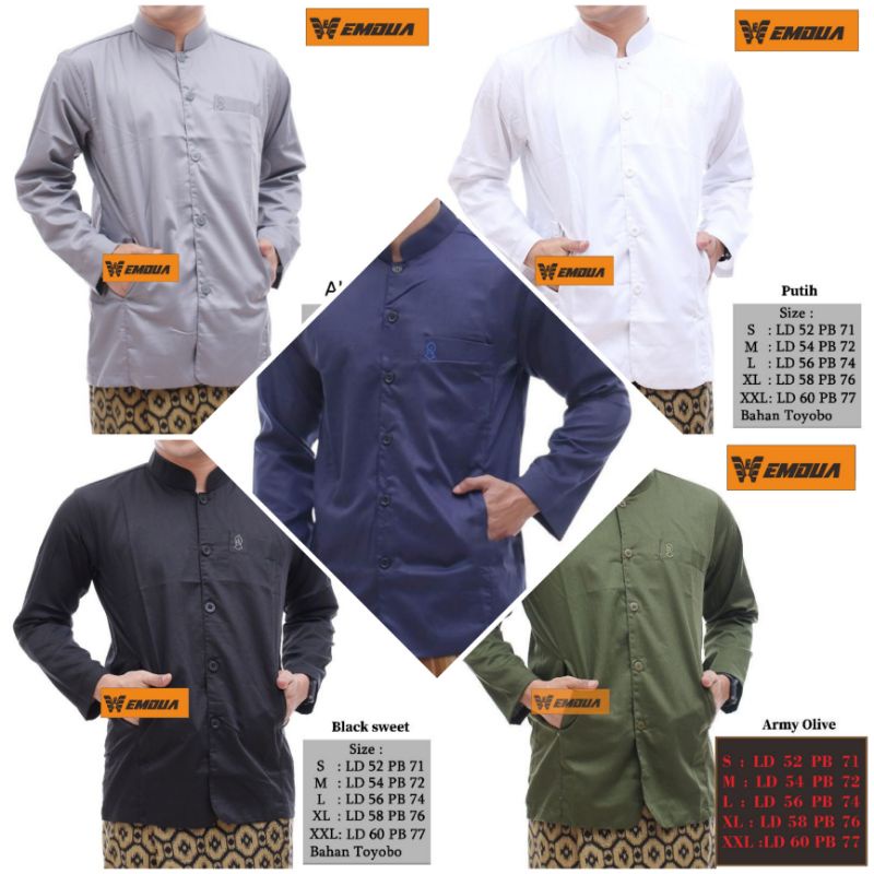 Baju Koko Trompah / Baju Koko Semi Jass / Baju Koko Haibah Polos / Koko Ammu Polos