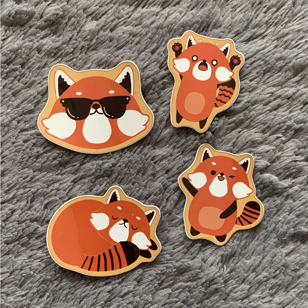 

Red Panda Passion Sticker Pack (4pcs) - Die Cut Vinyl Sticker