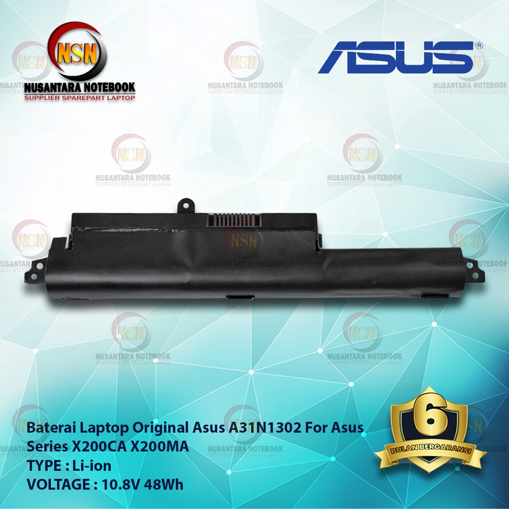 Baterai Original Asus A31N1302 For Laptop Series X200CA X200MA 11.25v 33Wh