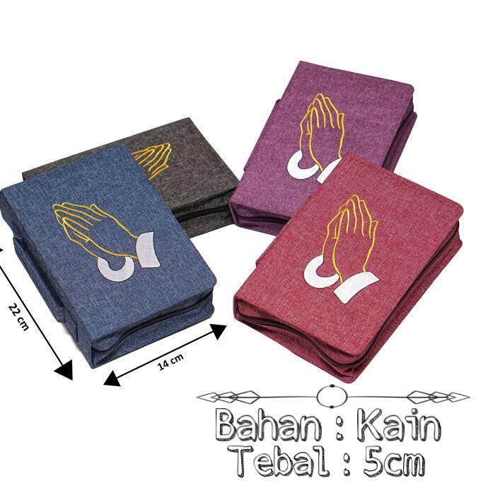 

(T[6U]❤) Sampul Alkitab + Tas Cover Sampul Kidung Jemaat Sedang Bahan Kain - Tangan Berdoa bisa cod