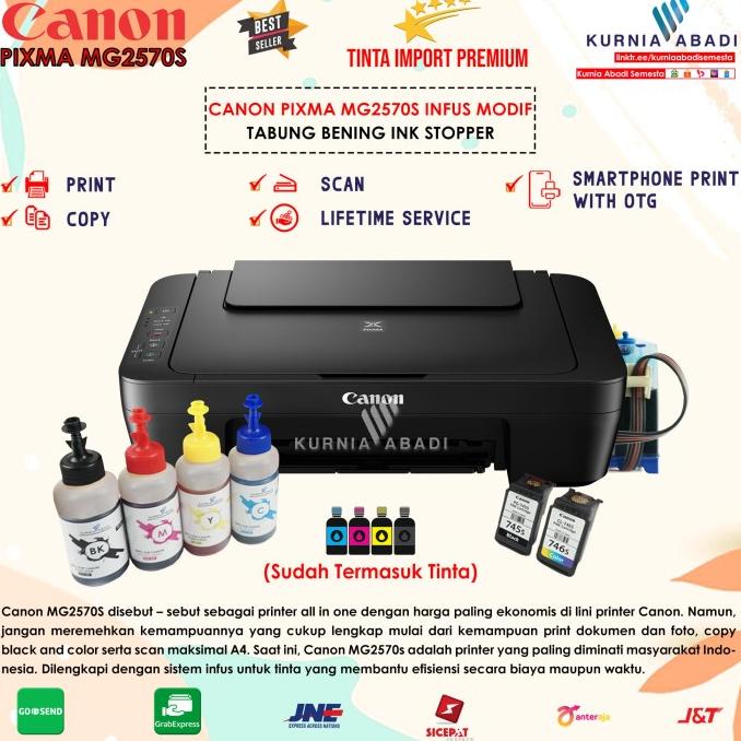Promo Printer Canon PIXMA MG2570S Infus Print Scan Copy Inkjet Infus Bening