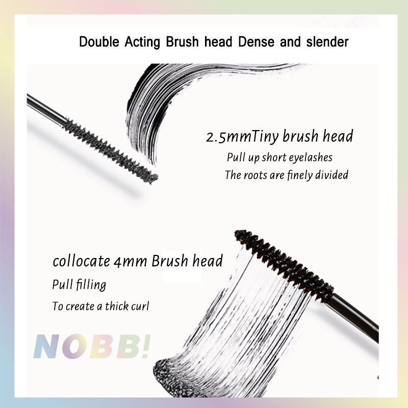 (COD) NOBB - Mascara Waterproof Long Lasting Volumizing Lengthen Eye Lash Makeup | Double Maskara, N3102