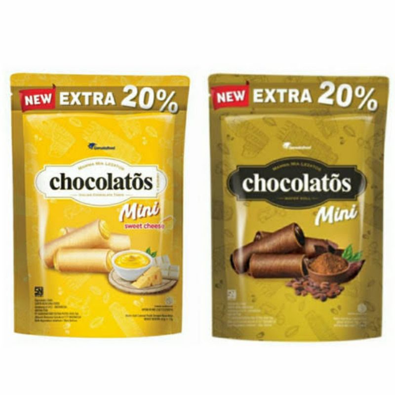 Chocolatos wafer mini roll 70gr