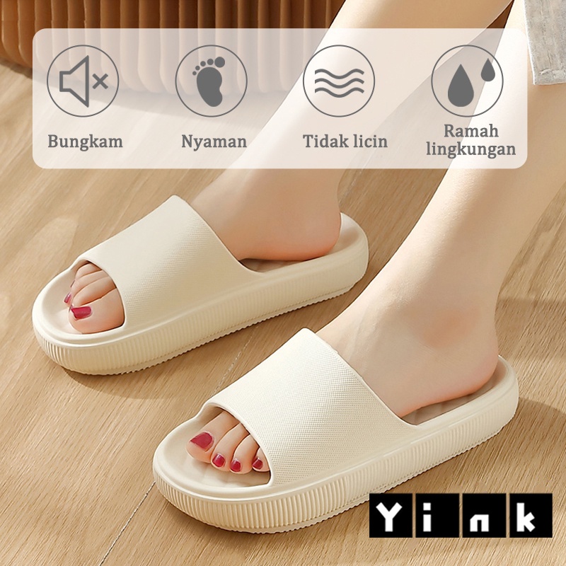 Yink Sandal Bear Jelly Sendal Wanita EVA Korean Import Terbaru 2022 Slipper Bahan Tebal Empuk Super Soft / Sandal Soft Slippers Anti Slip Elastic Empuk / Sandal Slop Kamar Empuk Nyaman Tebal Berkualita