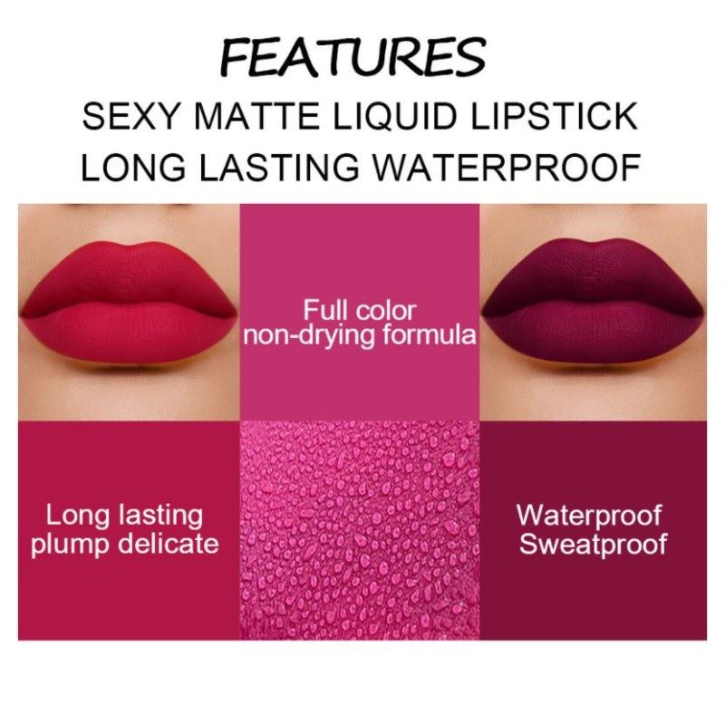 DNM MATTE LIPCREAM LIQUID LIPSTICK WATERPROOF &amp; LONG LASTING DNM