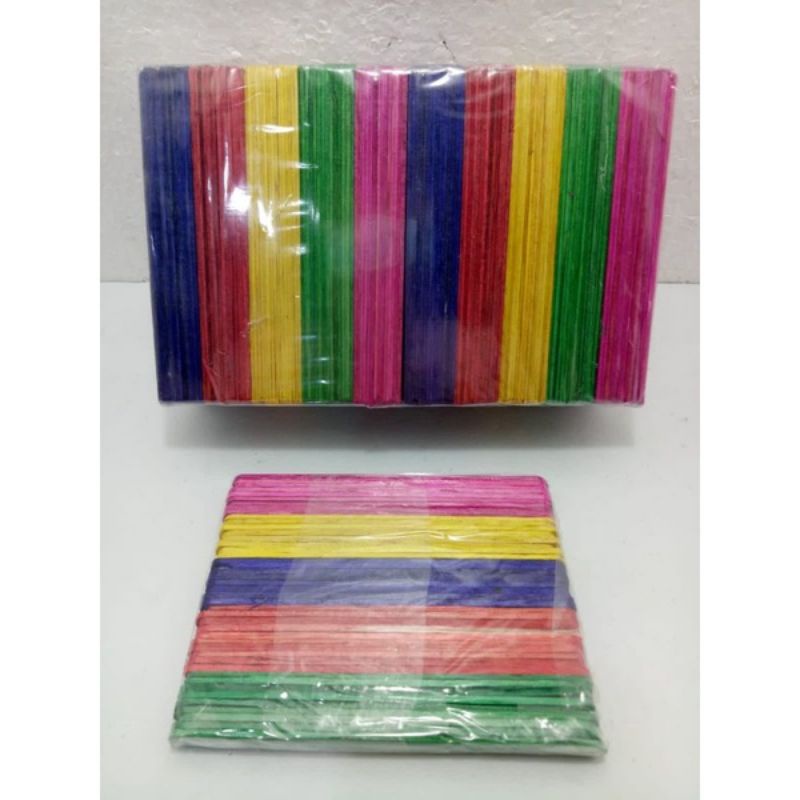 

STICK ICE CREAM WARNA/STIK KAYU ES KRIM WARNA WARNI ISI 10bks (+-500PCS)