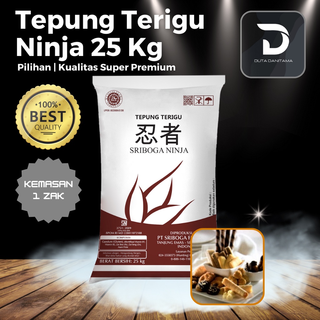 

Tepung Terigu Sriboga Ninja 1 sak (25 kg)