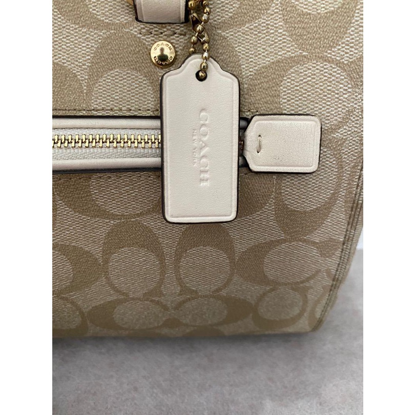 Coach Rowan Satchel In Signature Canvas F83607