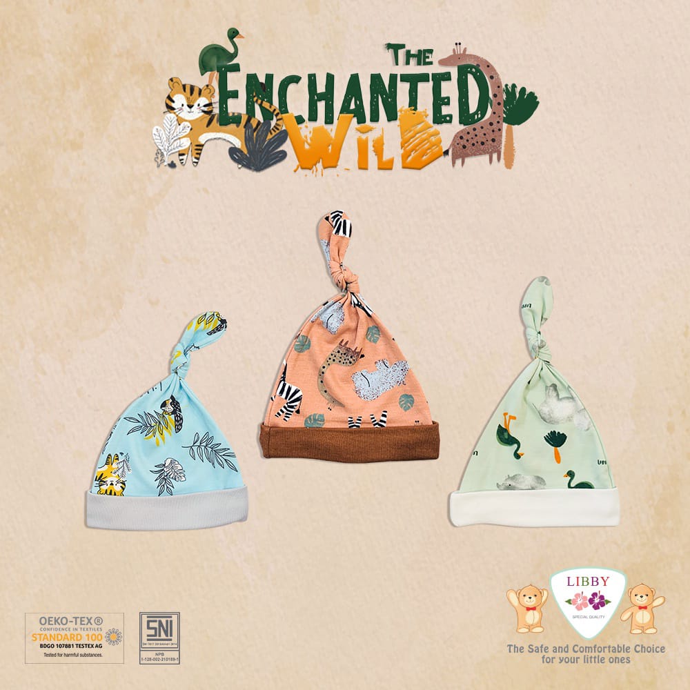 Libby Topi Motif The Enchanted Wild Bulat-Tali-Kelinci