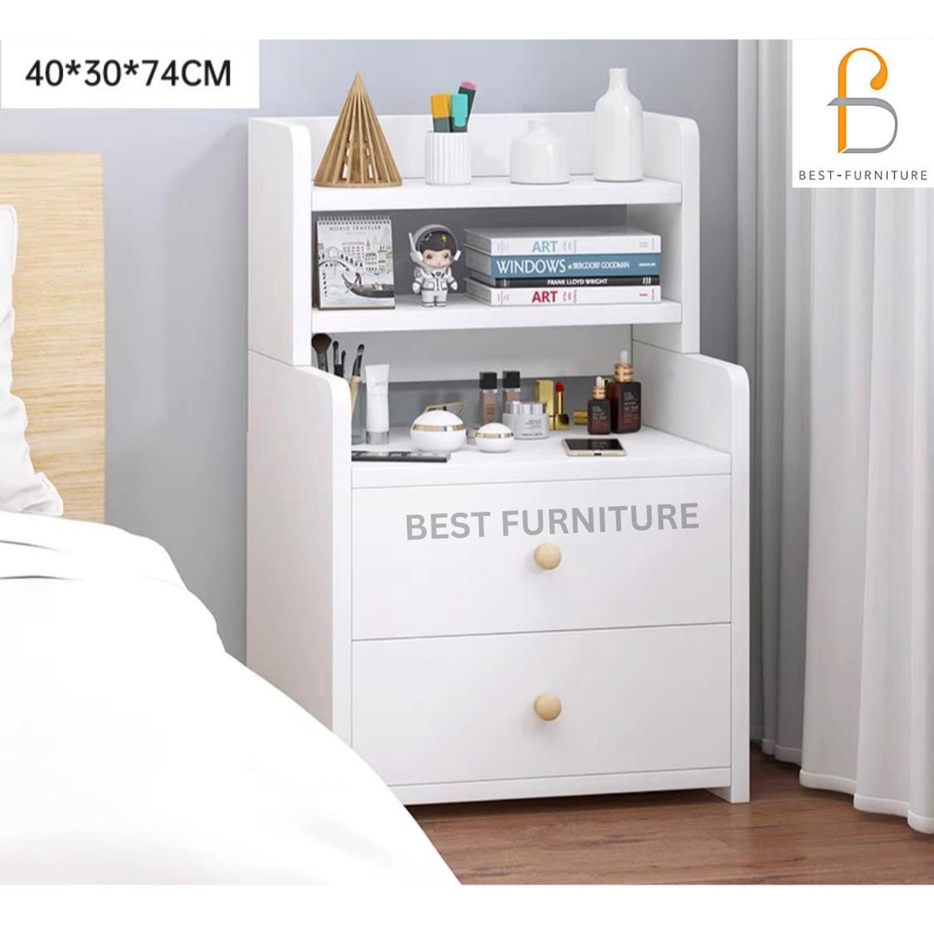 Best Meja Nakas Jumbo Meja Samping Bedside Table Kamar Tidur Minimalis