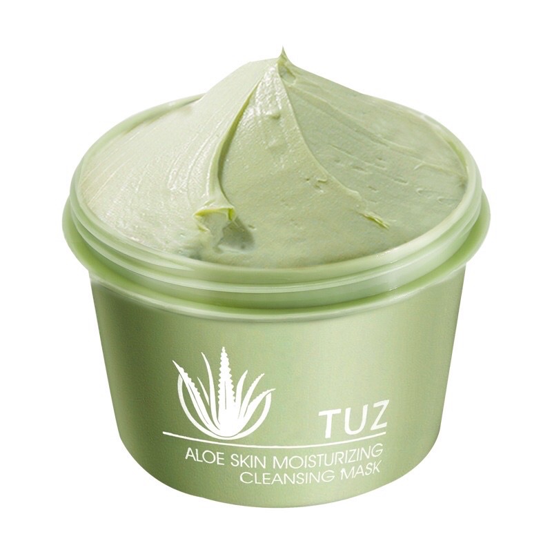 TUZ Masker Eskrim Lumpur Organik Aloevera Efektif Untuk Perawatan Wajah yang ada Komedo Bintik Hitam dan Bruntusan Sampai Glowing Dan Putih