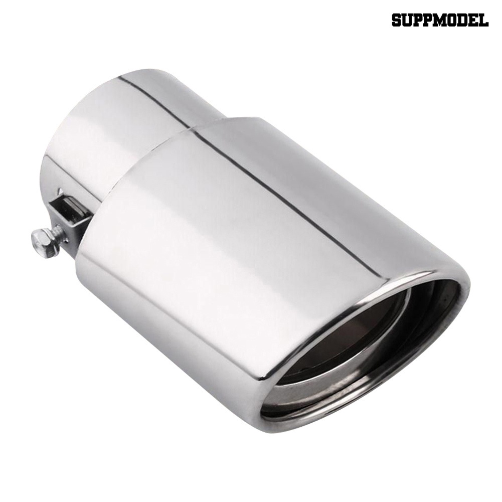 [Dekorasi] Universal Stainless Steel Belakang Mobil Bulat Lurus Pipa Knalpot Tail Muffler Tip