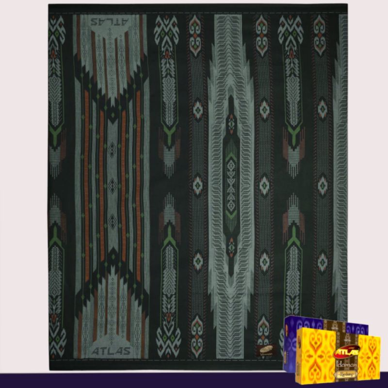 Atlas Idaman Kembang 555 Harmoni Motif BHS SIF Hijau Olive