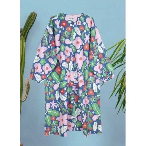 Nadjani Irene Navy Dress Collab Ayang Cempaka