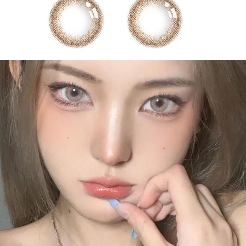 Garansi Sampai (COD)Sepasang lensa kontak berwarna diameter 14.2MM softlens soflen mata soflen sople