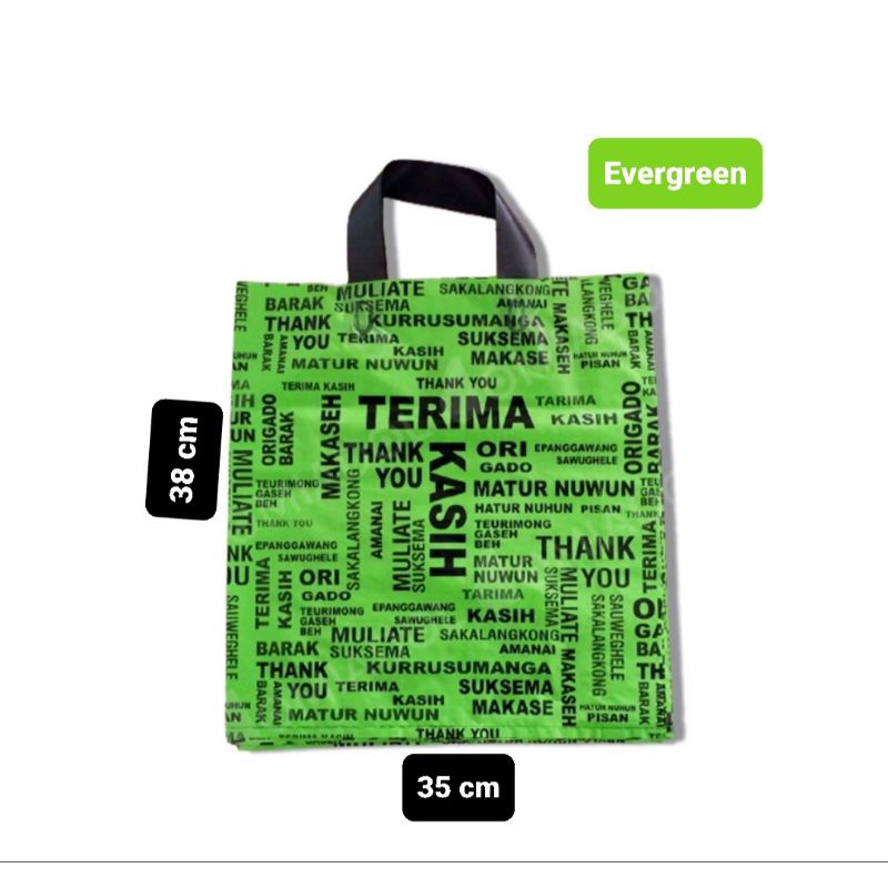 35x38cm Kantong Plastik Olshop Motif Thank You Plastik Thank You