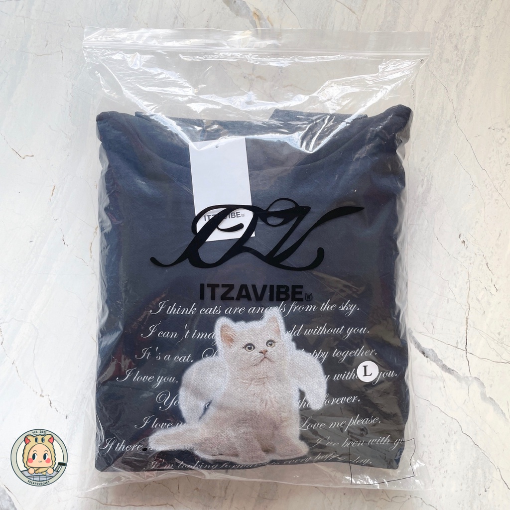 [READY INA] Itzavibe Angel Cat Hoodie Black Original | Itz A Vibe NCT Dream Jeno Jaemin