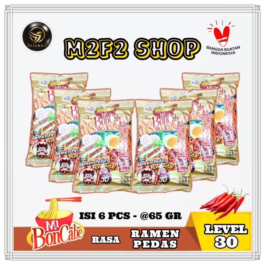 

Mie Kuah BonCabe Level 30 Ramen Pedas Endolita - 65 gr (Kemasan 6 Pcs)