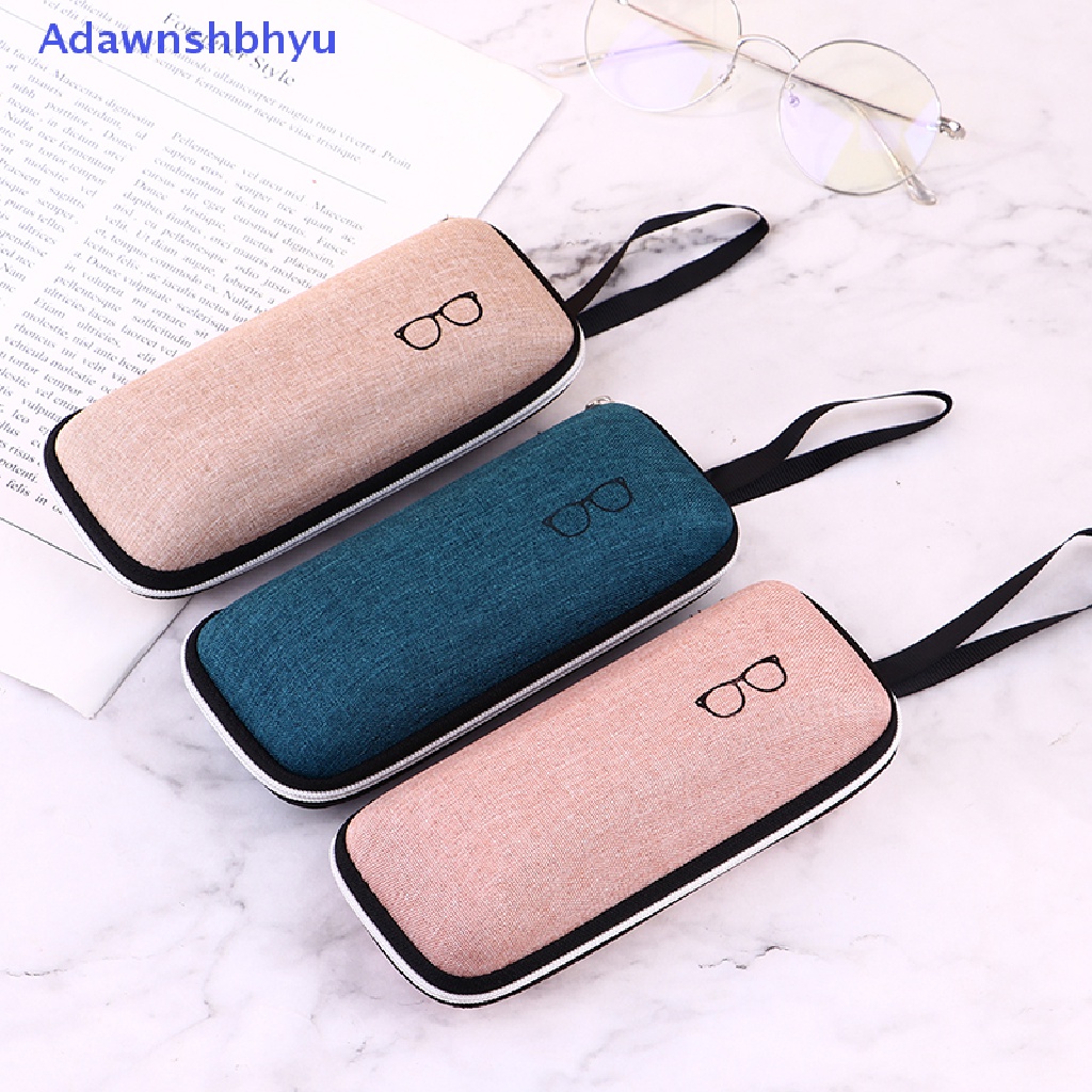 Adhyu 1Pcs EVA Eyewear Cases Cover Sunglasses Case Kotak Kacamata Dengan Lanyard Zipper ID