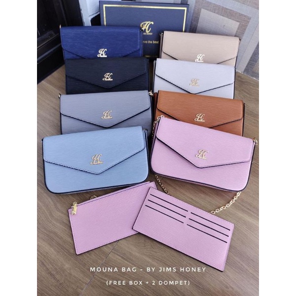 MOUNA BAG BY JIMS HONEY TAS SLEMPANG RANTAI WANITA TAS FASHION OOTD CEWE KEKINIAN DAN MURAH