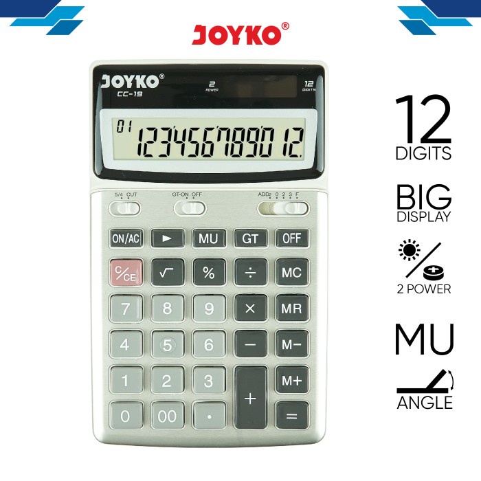 

BERMUTU Calculator / Kalkulator Joyko CC-19 / 12 Digits
