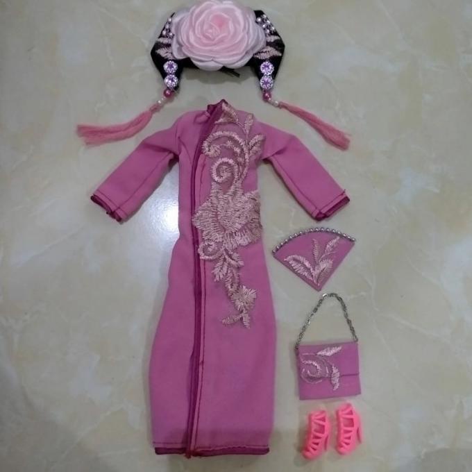 Baju Cheongsam Set Untuk Barbie Mattel/ Bjd/ Kurhn Doll